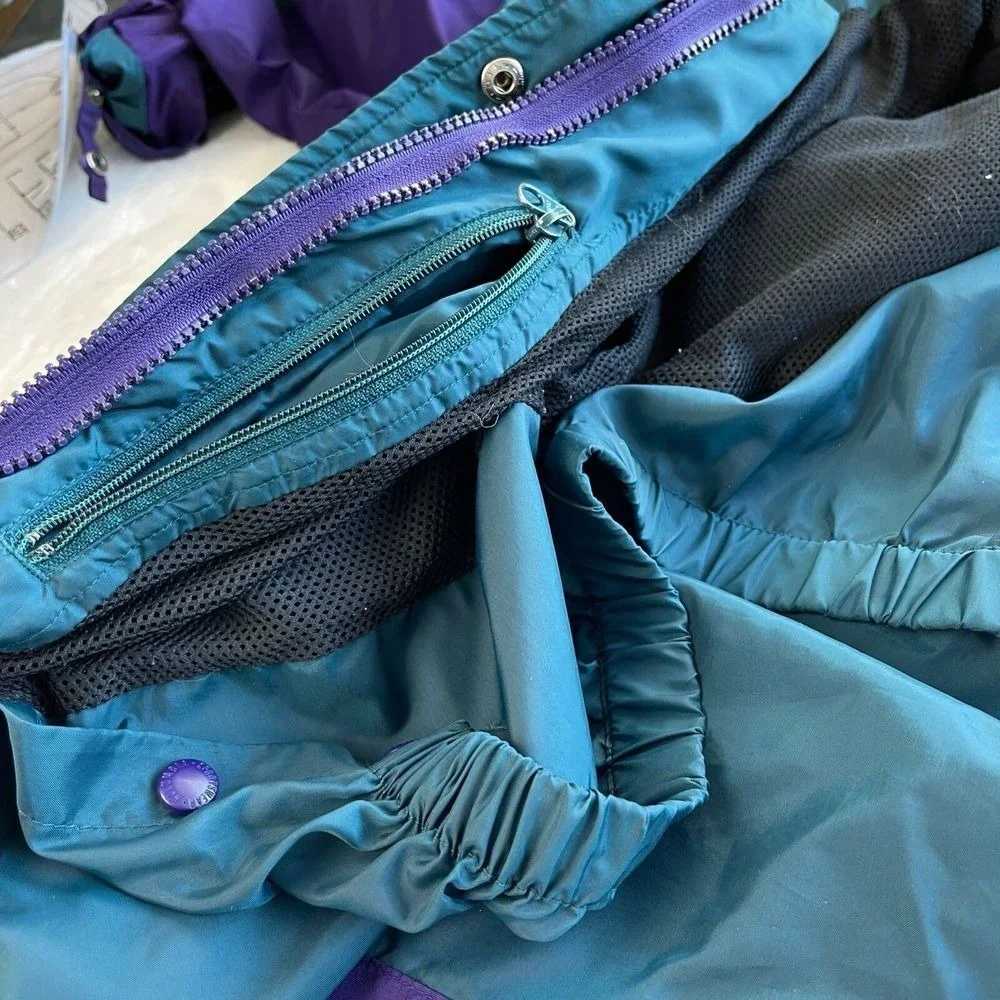 Columbia‎ Williwaw Vintage Ski Jacket XL Purple Green Y2K Colorblock 90s Coat